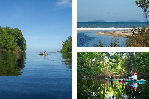 flat water kayak through the lagoon of cacao